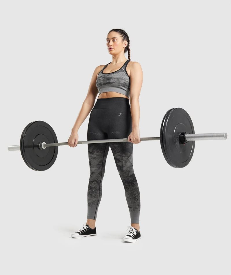 Sujetadores Deportivos Gymshark Adapt Ombre Seamless Mujer Negras | ES8294-HQ