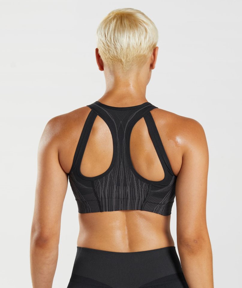 Sujetadores Deportivos Gymshark Apex Seamless Mujer Negras | ES8452-TZ