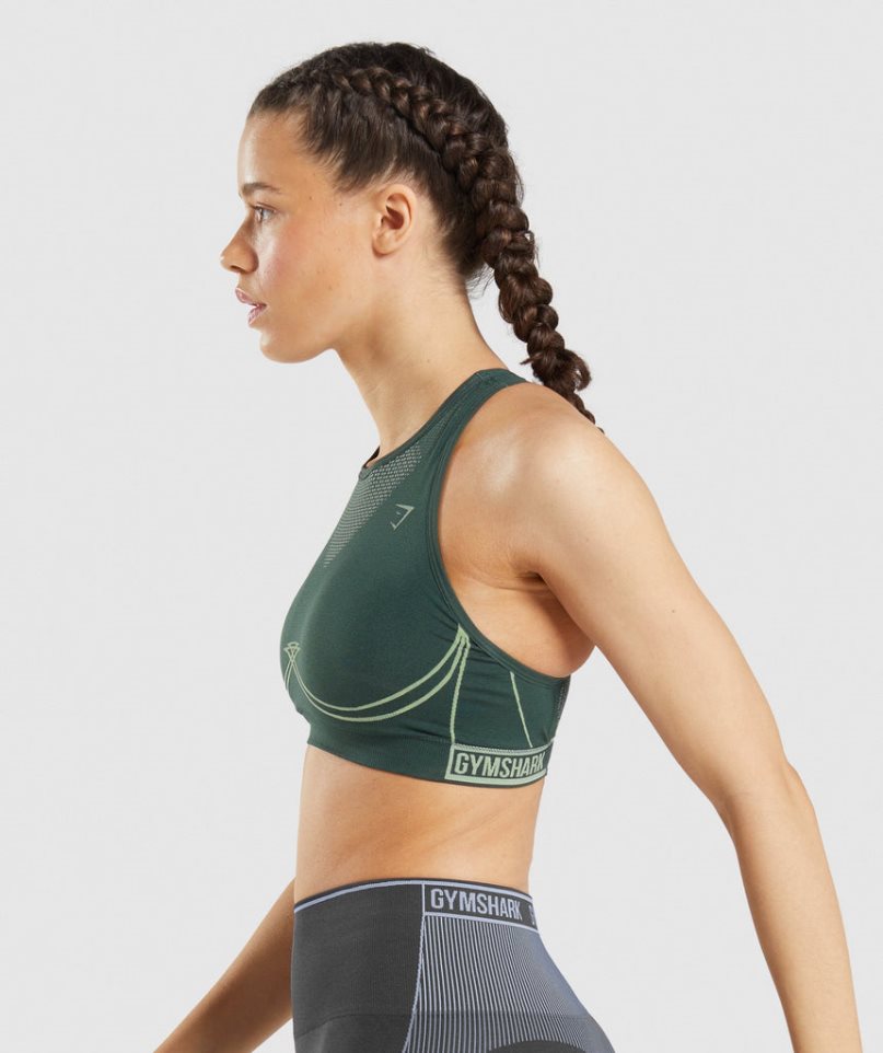 Sujetadores Deportivos Gymshark Apex Seamless Mujer Verde | ES9704-MP