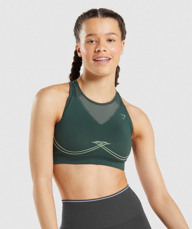 Sujetadores Deportivos Gymshark Apex Seamless Mujer Verde | ES9704-MP