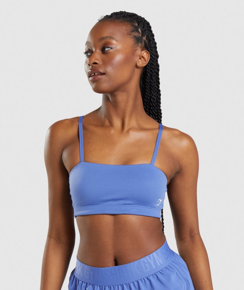 Sujetadores Deportivos Gymshark Bandeau Mujer Azules | ES7263-KU