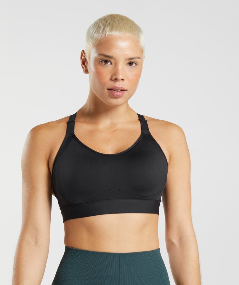 Sujetadores Deportivos Gymshark Cut Out Back High Support Mujer Negras | ES7415-NP