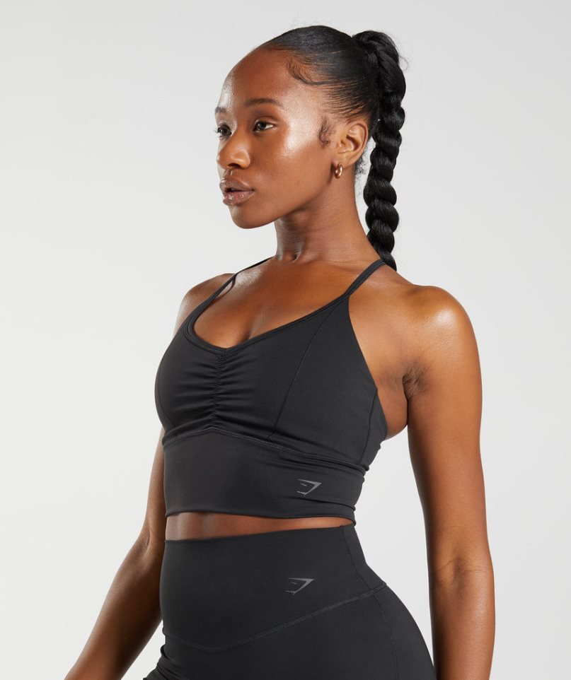 Sujetadores Deportivos Gymshark Elevate Longline Mujer Negras | ES2596-ZY