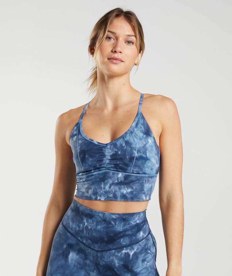 Sujetadores Deportivos Gymshark Elevate Longline Mujer Azules | ES9617-KN