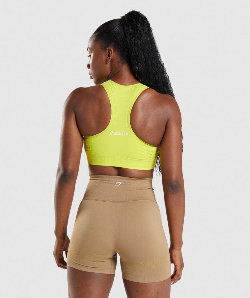 Sujetadores Deportivos Gymshark Energy Seamless Mujer Amarillo | ES1694-EO