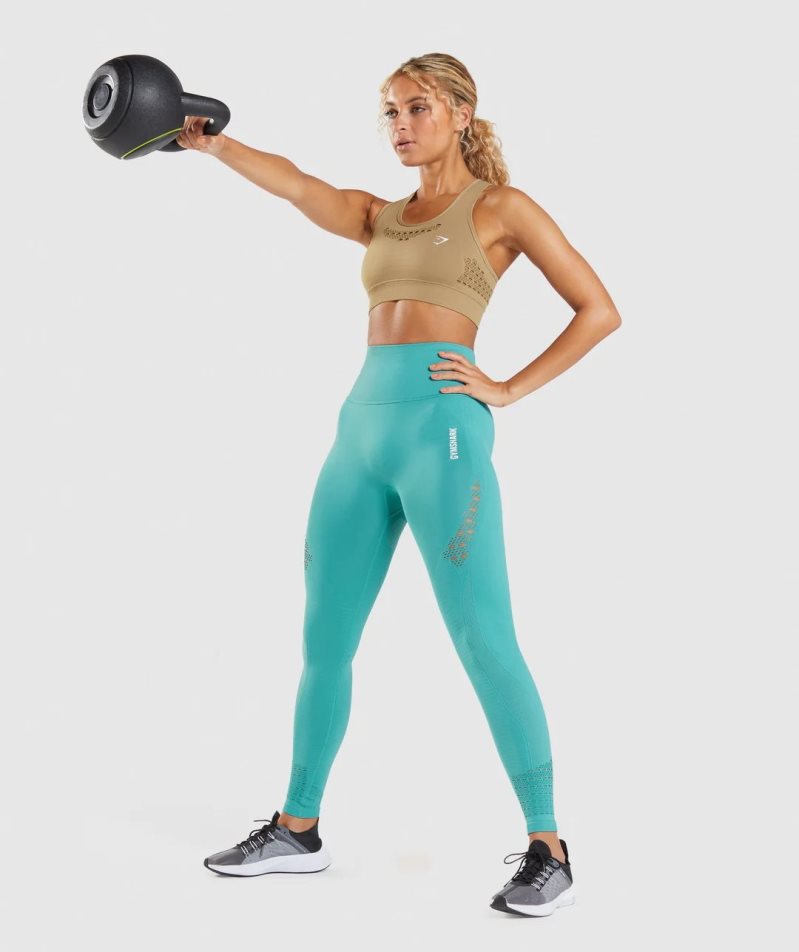 Sujetadores Deportivos Gymshark Energy Seamless Mujer Marrones | ES9468-DI