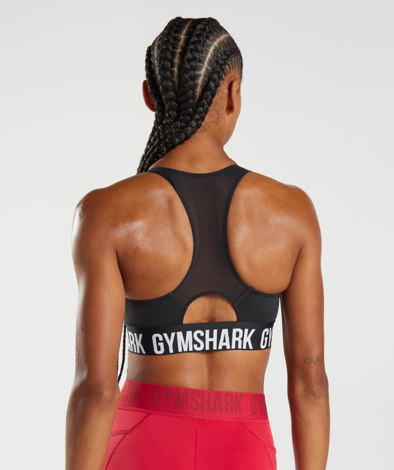 Sujetadores Deportivos Gymshark Entrenamiento Brandmark Mujer Negras | ES9765-YM