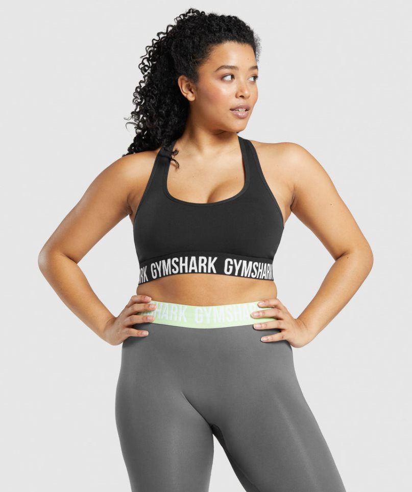 Sujetadores Deportivos Gymshark Fit Seamless Mujer Negras | ES0745-DE