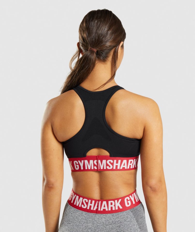 Sujetadores Deportivos Gymshark Flex Mujer Negras | ES0276-NX