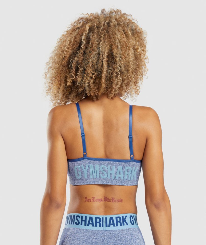 Sujetadores Deportivos Gymshark Flex Tiras Mujer Azules | ES2631-TI