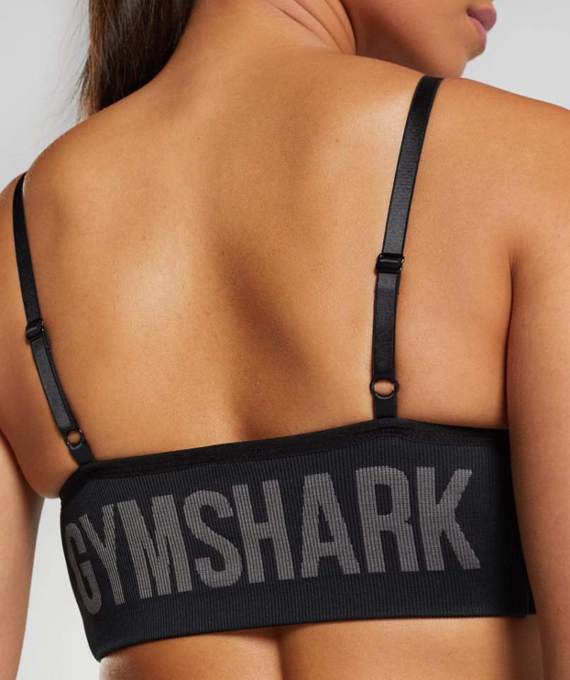 Sujetadores Deportivos Gymshark Flex Tiras Mujer Negras | ES5679-BI