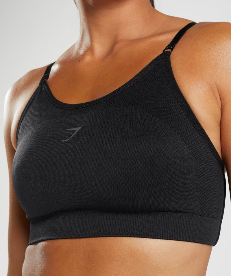 Sujetadores Deportivos Gymshark Flex Tiras Mujer Negras | ES5679-BI