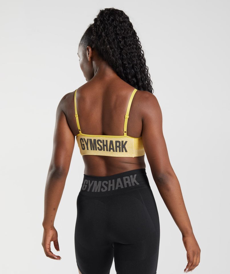 Sujetadores Deportivos Gymshark Flex Tiras Mujer Amarillo | ES5703-BY