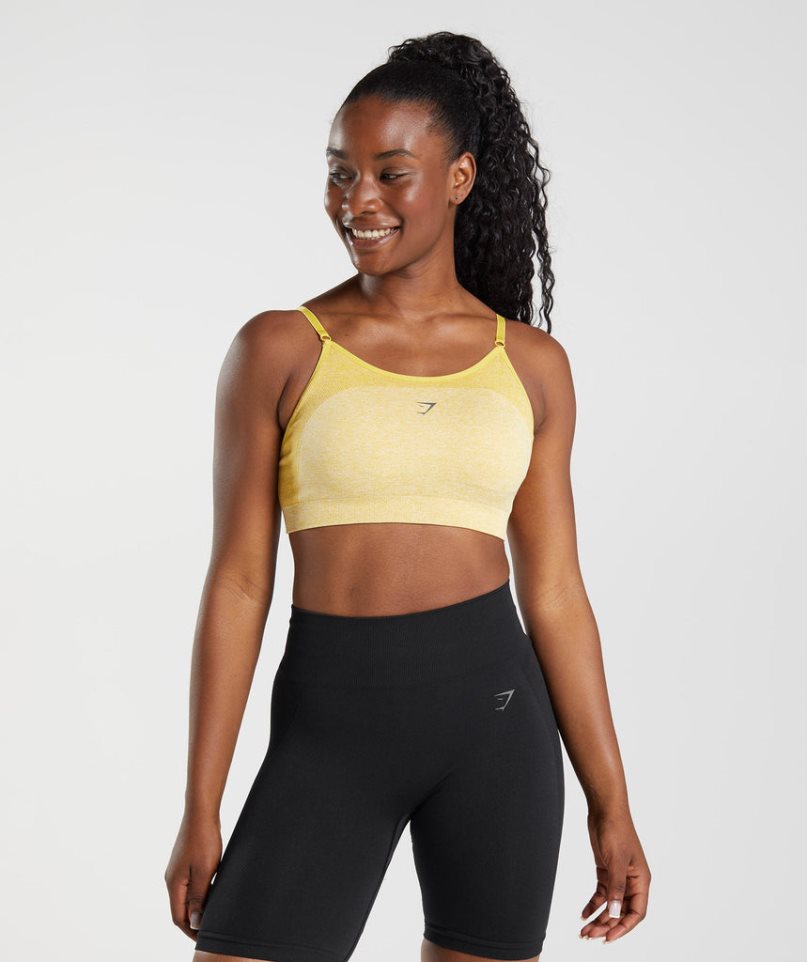 Sujetadores Deportivos Gymshark Flex Tiras Mujer Amarillo | ES5703-BY