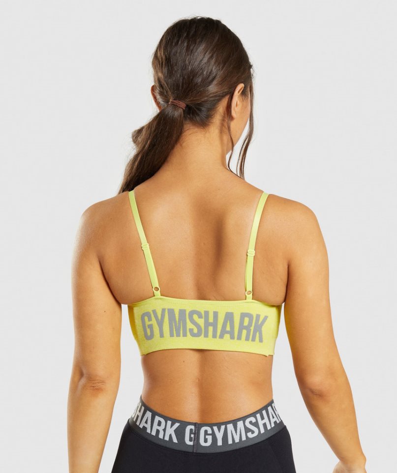 Sujetadores Deportivos Gymshark Flex Tiras Mujer Amarillo | ES9815-PO