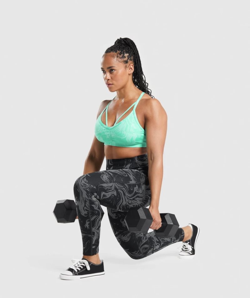 Sujetadores Deportivos Gymshark GS Power Mujer Turquesa Claro | ES4839-NC