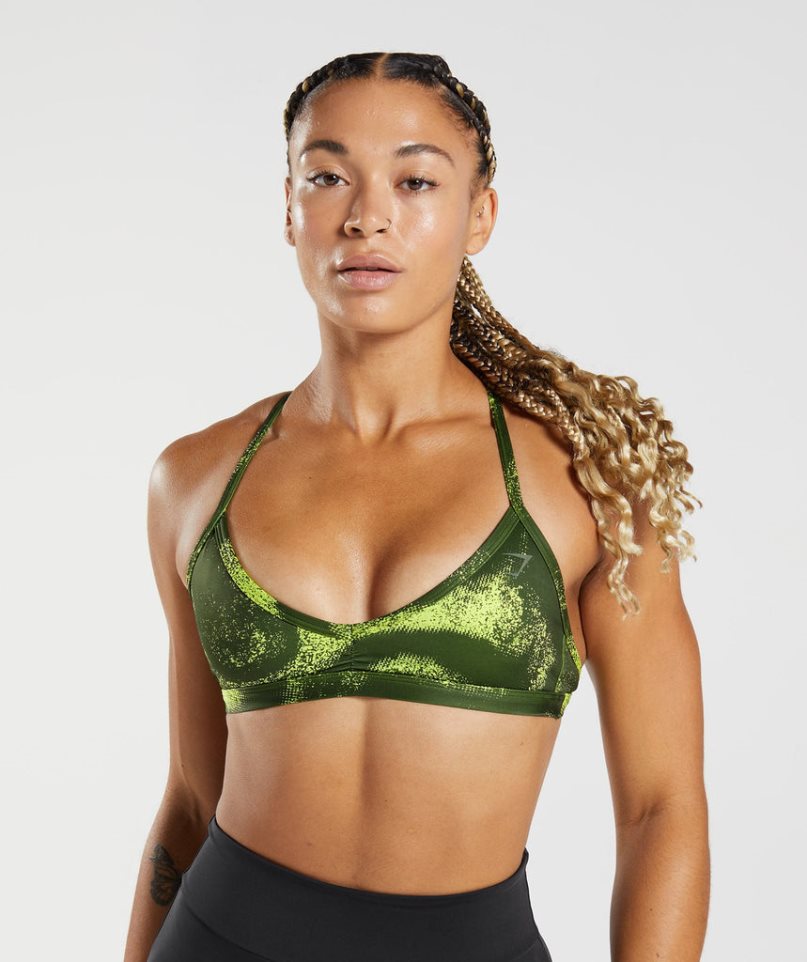 Sujetadores Deportivos Gymshark GS Power Minimal Mujer Verde Oliva | ES5703-GS