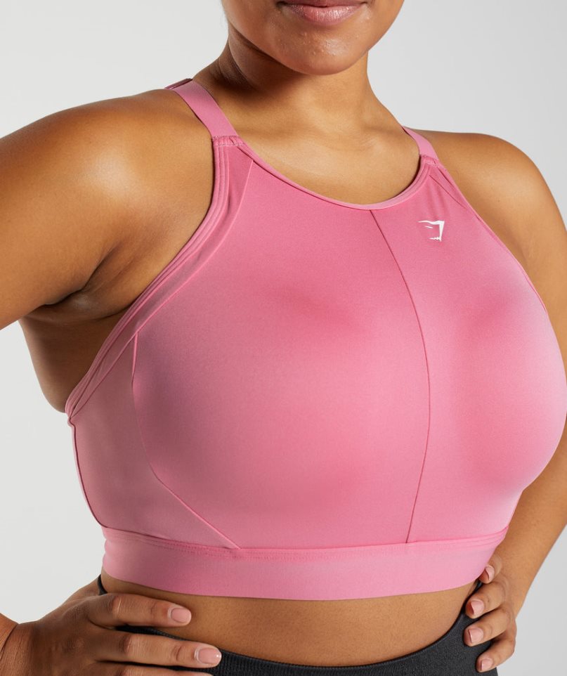 Sujetadores Deportivos Gymshark High Neck High Support Mujer Rosas | ES4098-AL