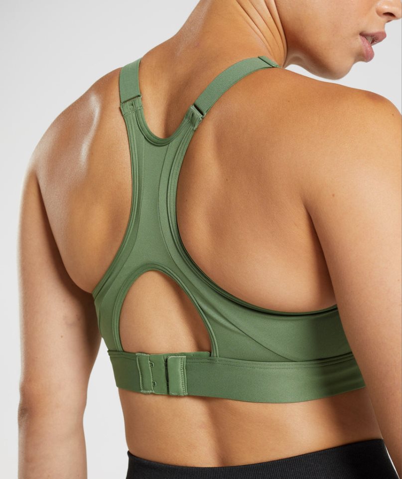 Sujetadores Deportivos Gymshark High Neck High Support Mujer Verde | ES6507-IR