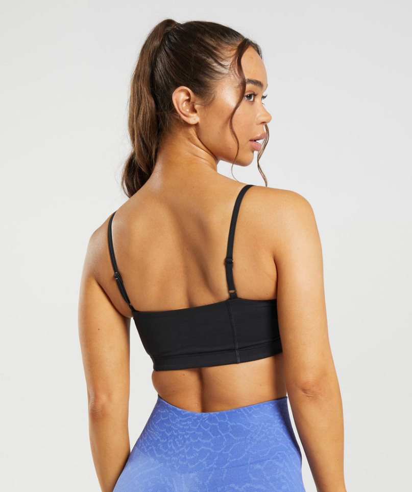 Sujetadores Deportivos Gymshark Legacy Bandeau Mujer Negras | ES1390-UK