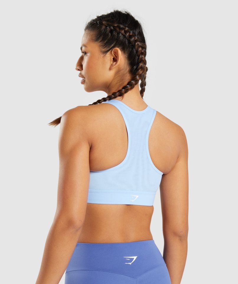 Sujetadores Deportivos Gymshark Ligeros High Support Mujer Azules Claro | ES0528-JQ