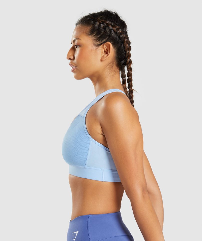 Sujetadores Deportivos Gymshark Ligeros High Support Mujer Azules Claro | ES0528-JQ