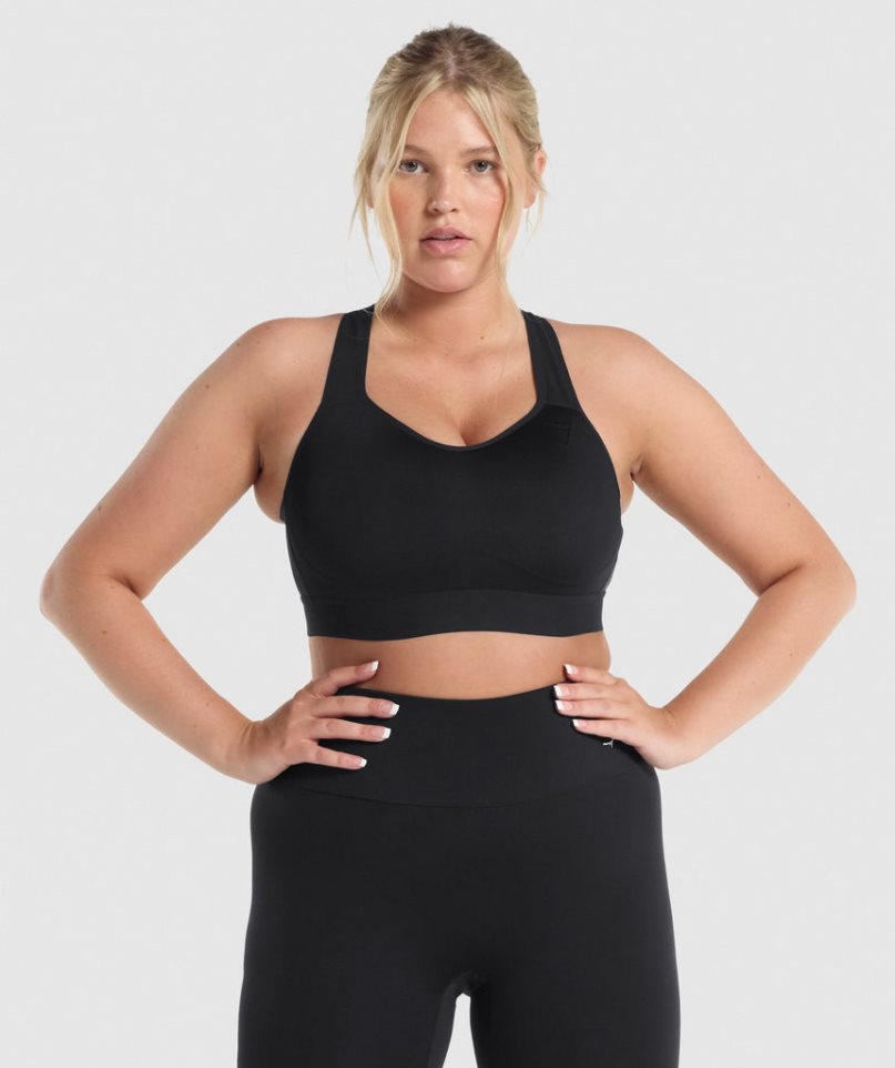 Sujetadores Deportivos Gymshark Ligeros High Support Mujer Negras | ES3147-SE