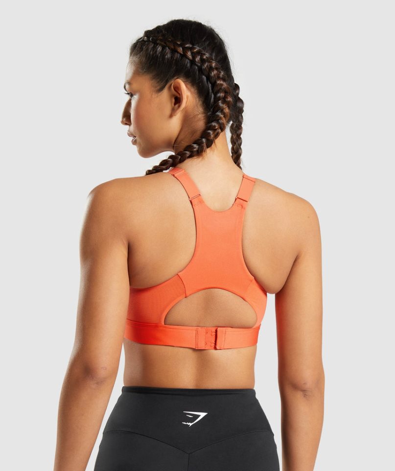 Sujetadores Deportivos Gymshark Mesh Neckline 2.0 Mujer Naranjas | ES5178-EW