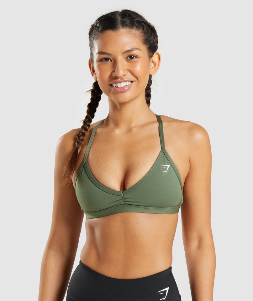 Sujetadores Deportivos Gymshark Minimal Mujer Verde Oliva | ES9437-LT