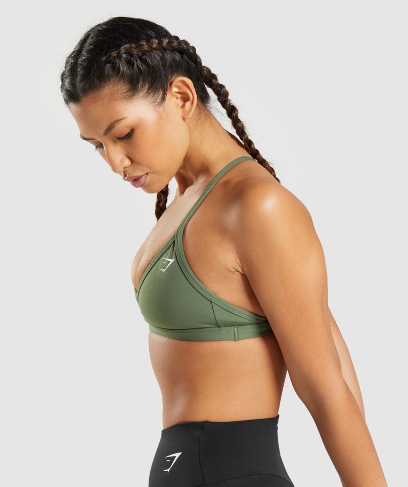 Sujetadores Deportivos Gymshark Minimal Mujer Verde Oliva | ES9437-LT