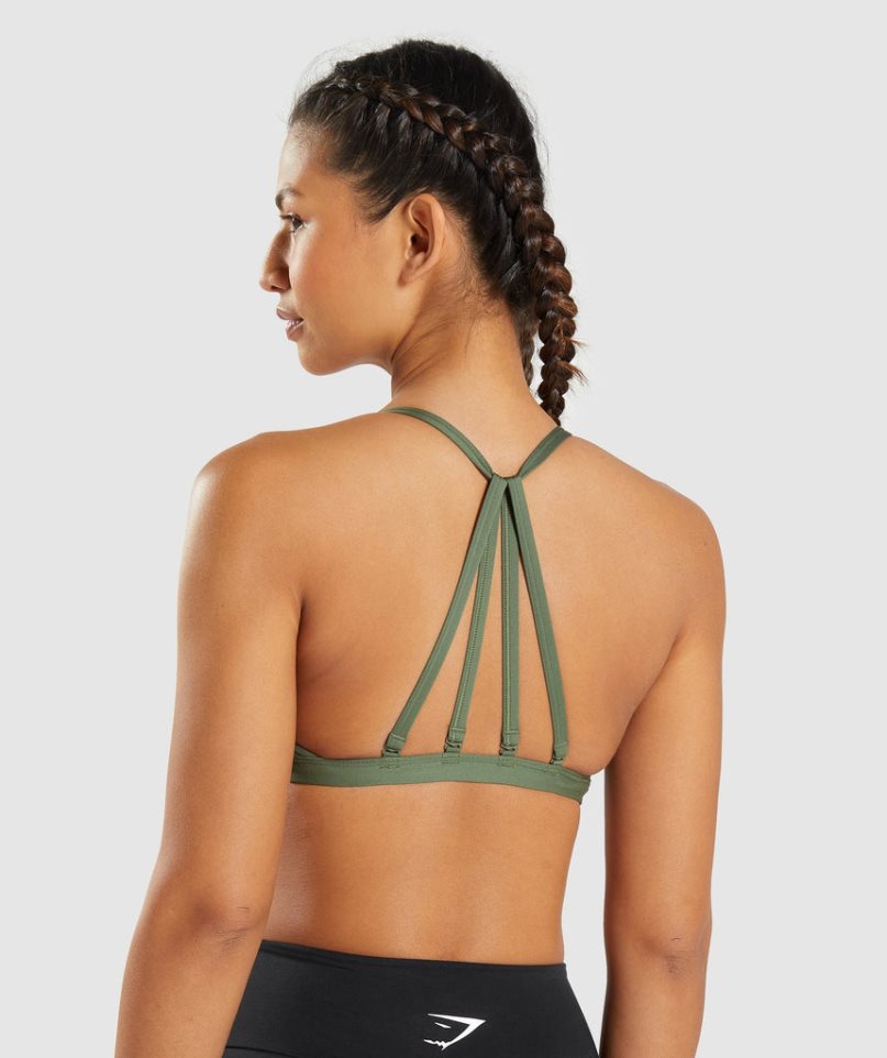 Sujetadores Deportivos Gymshark Minimal Mujer Verde Oliva | ES9437-LT