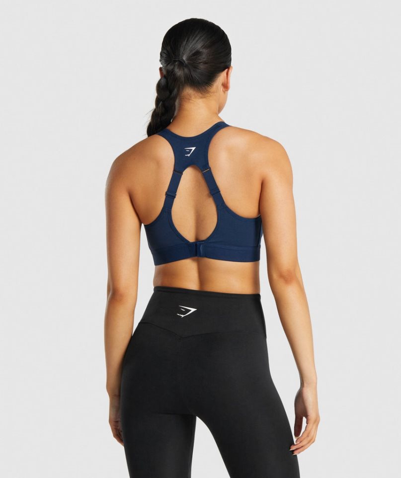 Sujetadores Deportivos Gymshark Open Back Mujer Azul Marino | ES1680-FZ