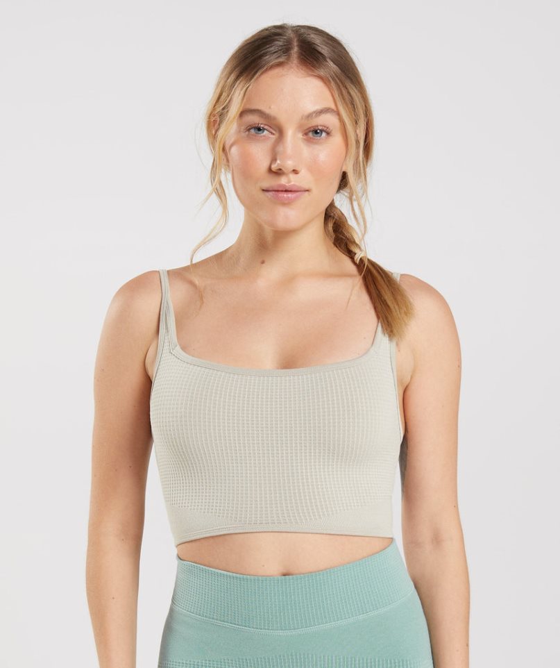 Sujetadores Deportivos Gymshark Pause Seamless Bralette Mujer Gris | ES6204-AN