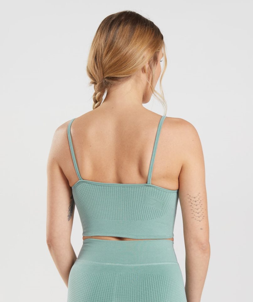 Sujetadores Deportivos Gymshark Pause Seamless Bralette Mujer Verde Menta | ES6870-QI