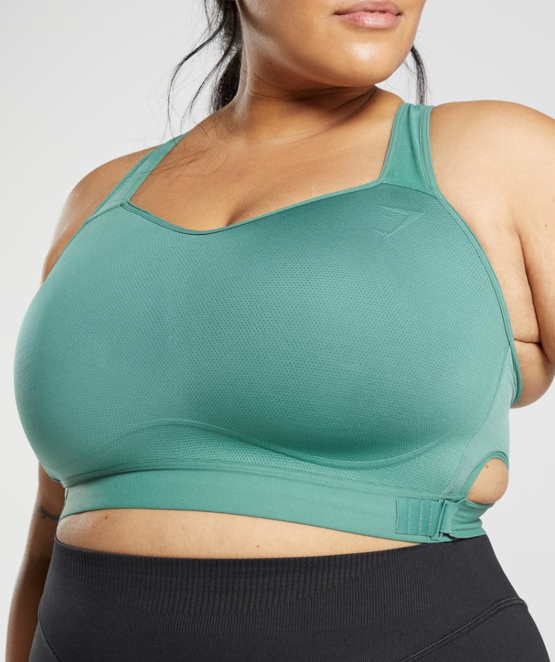 Sujetadores Deportivos Gymshark Racerback High Support Mujer Verde | ES2801-HT