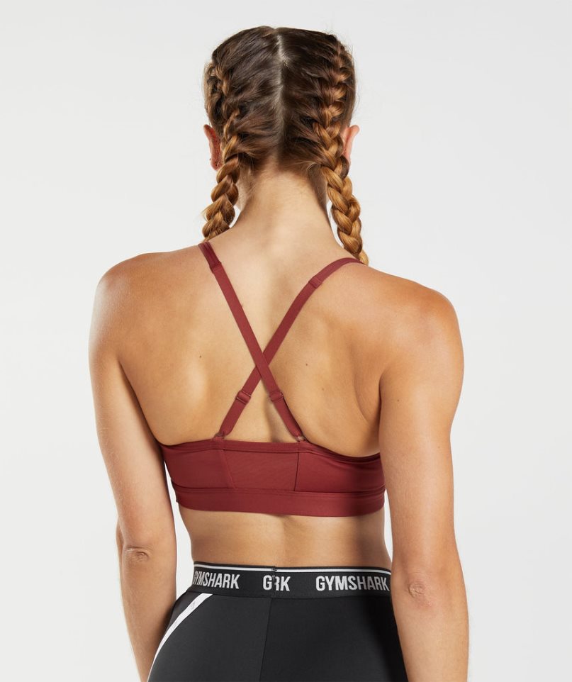 Sujetadores Deportivos Gymshark Ruched Mujer Rojas | ES1562-NG