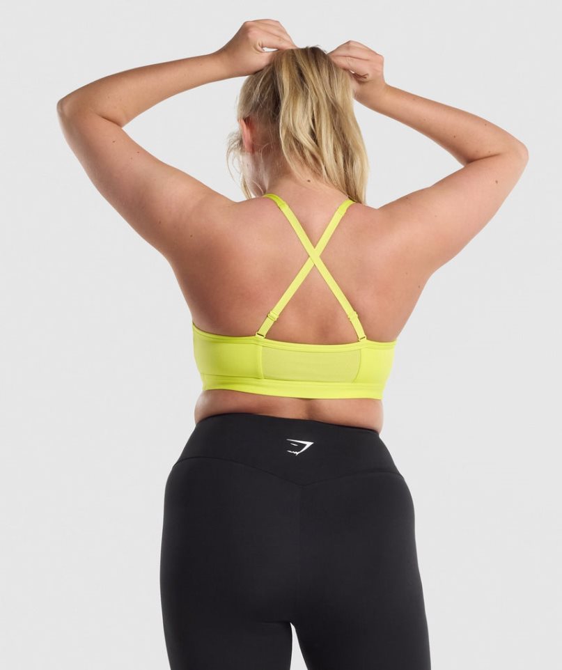 Sujetadores Deportivos Gymshark Ruched Mujer Amarillo | ES4087-KC