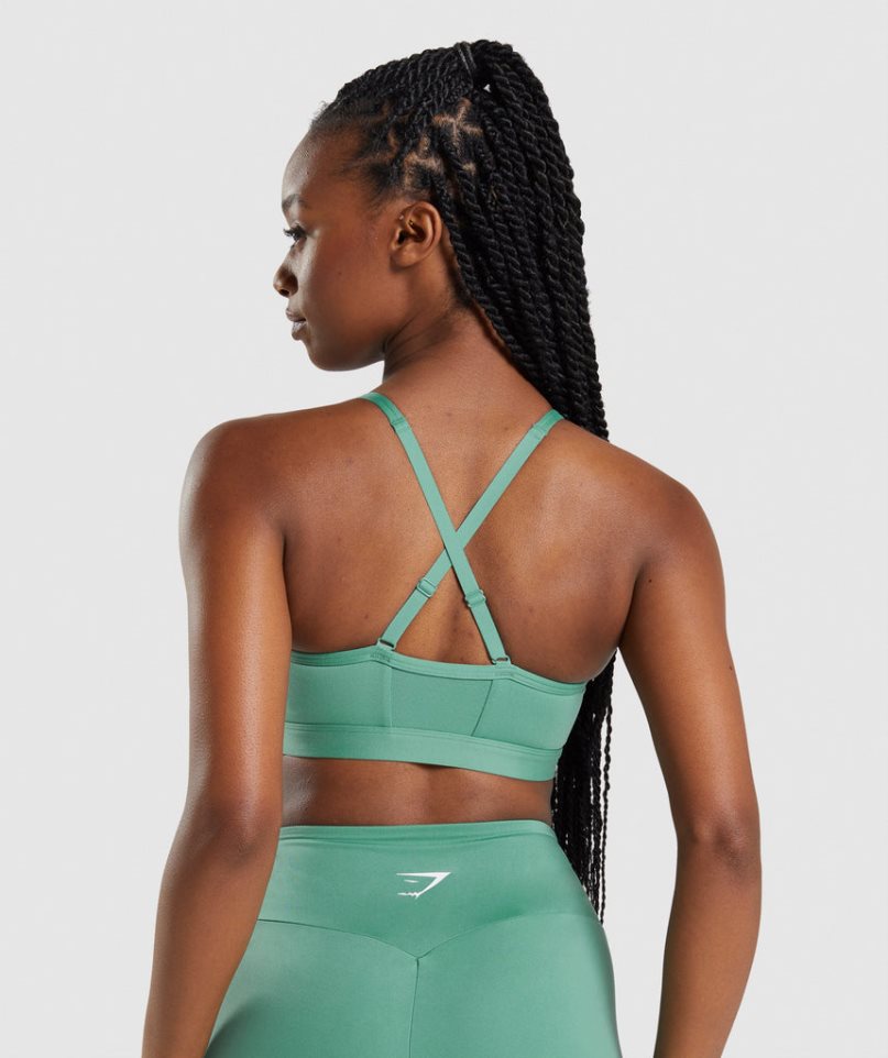 Sujetadores Deportivos Gymshark Ruched Mujer Verde | ES4270-XO