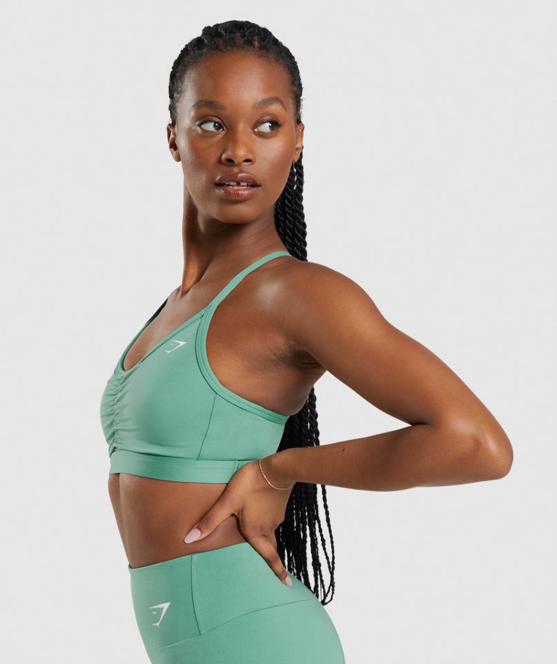 Sujetadores Deportivos Gymshark Ruched Mujer Verde | ES4270-XO