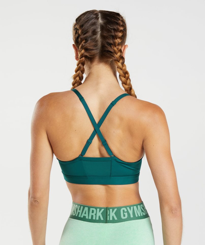 Sujetadores Deportivos Gymshark Ruched Mujer Turquesa | ES8961-ZP