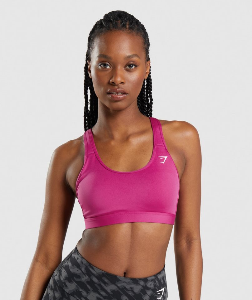 Sujetadores Deportivos Gymshark Scoop Neck Mujer Rosas | ES3648-OZ