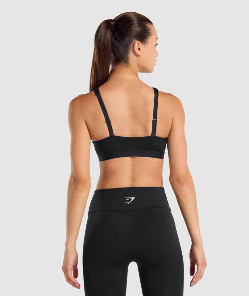 Sujetadores Deportivos Gymshark Scoop Neck Mujer Negras | ES8542-OU