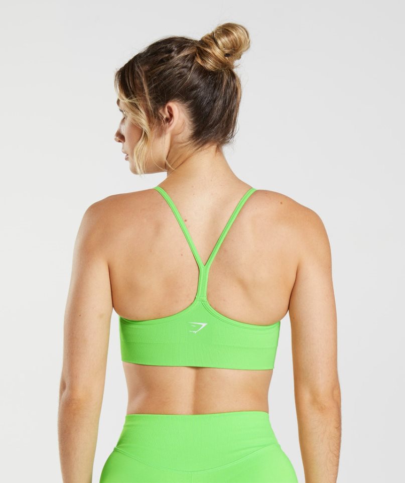 Sujetadores Deportivos Gymshark Sweat Seamless Mujer Verde Claro | ES9325-VO