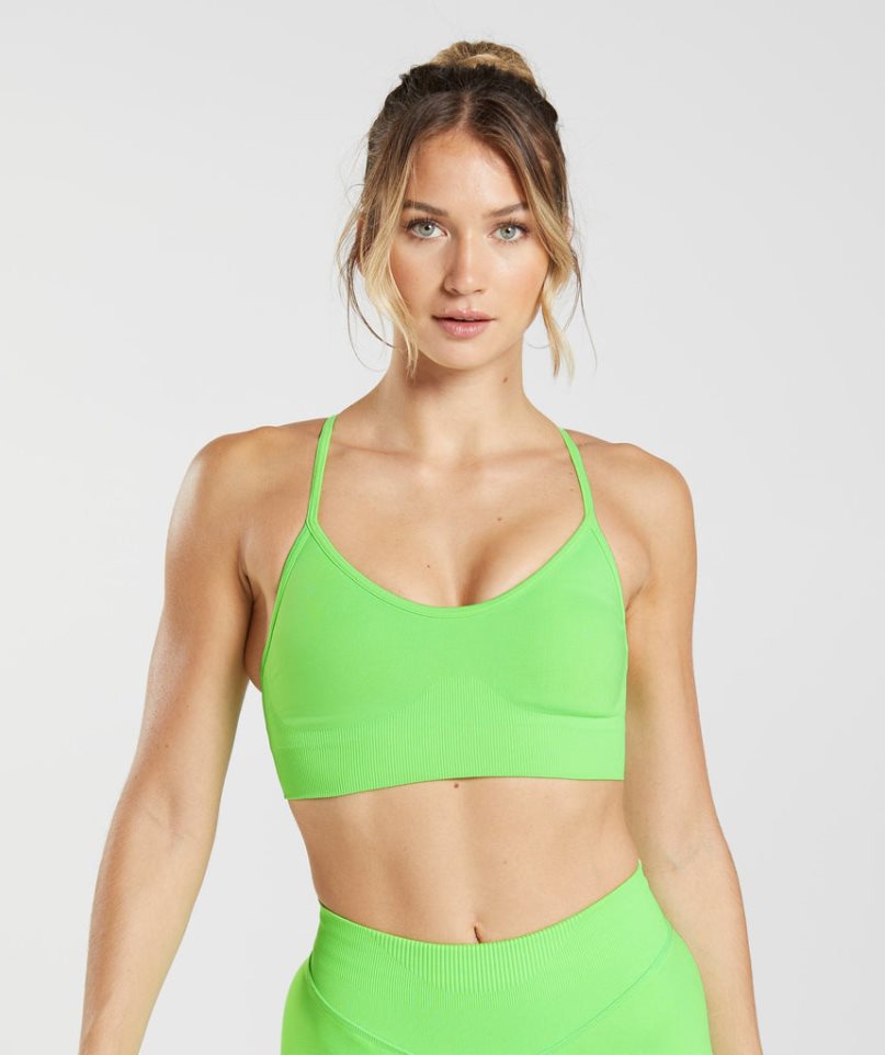 Sujetadores Deportivos Gymshark Sweat Seamless Mujer Verde Claro | ES9325-VO