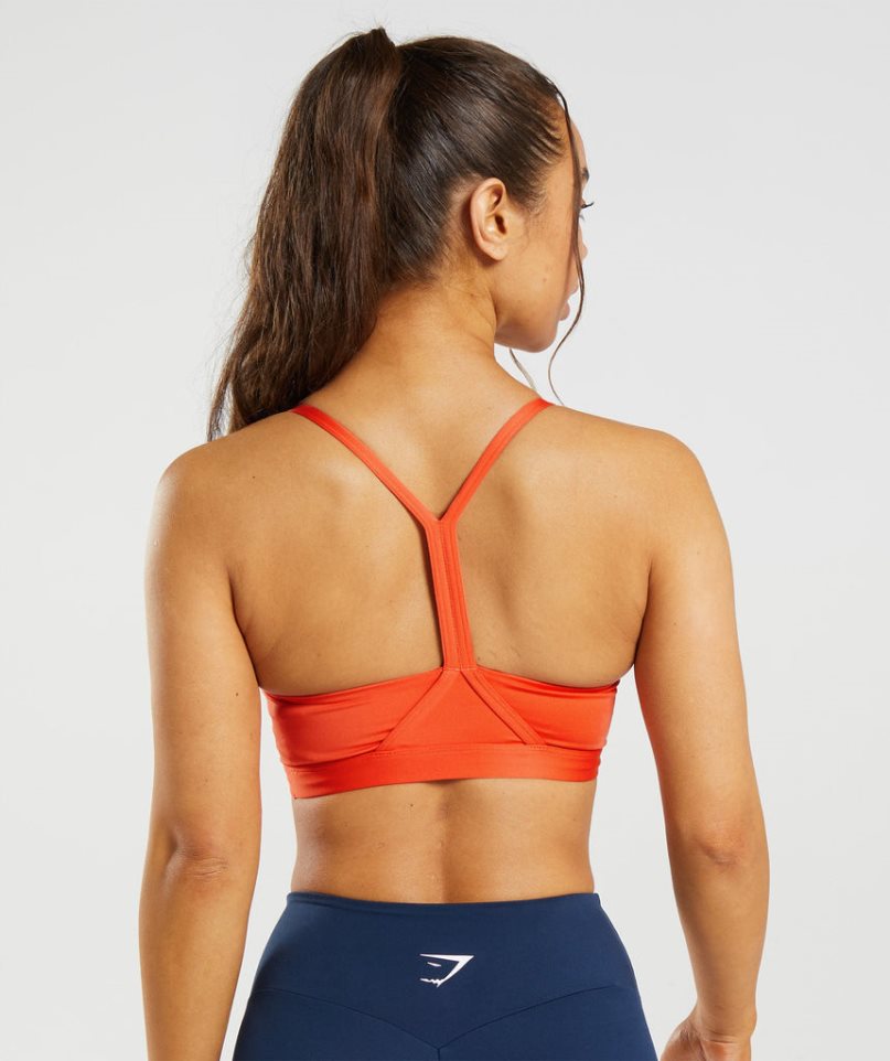 Sujetadores Deportivos Gymshark V Neck Mujer Naranjas | ES3528-QP