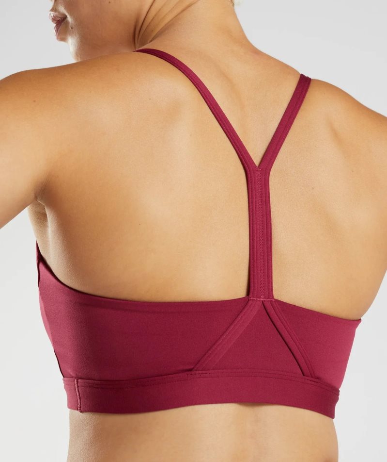 Sujetadores Deportivos Gymshark V Neck Mujer Fucsia | ES4207-MQ