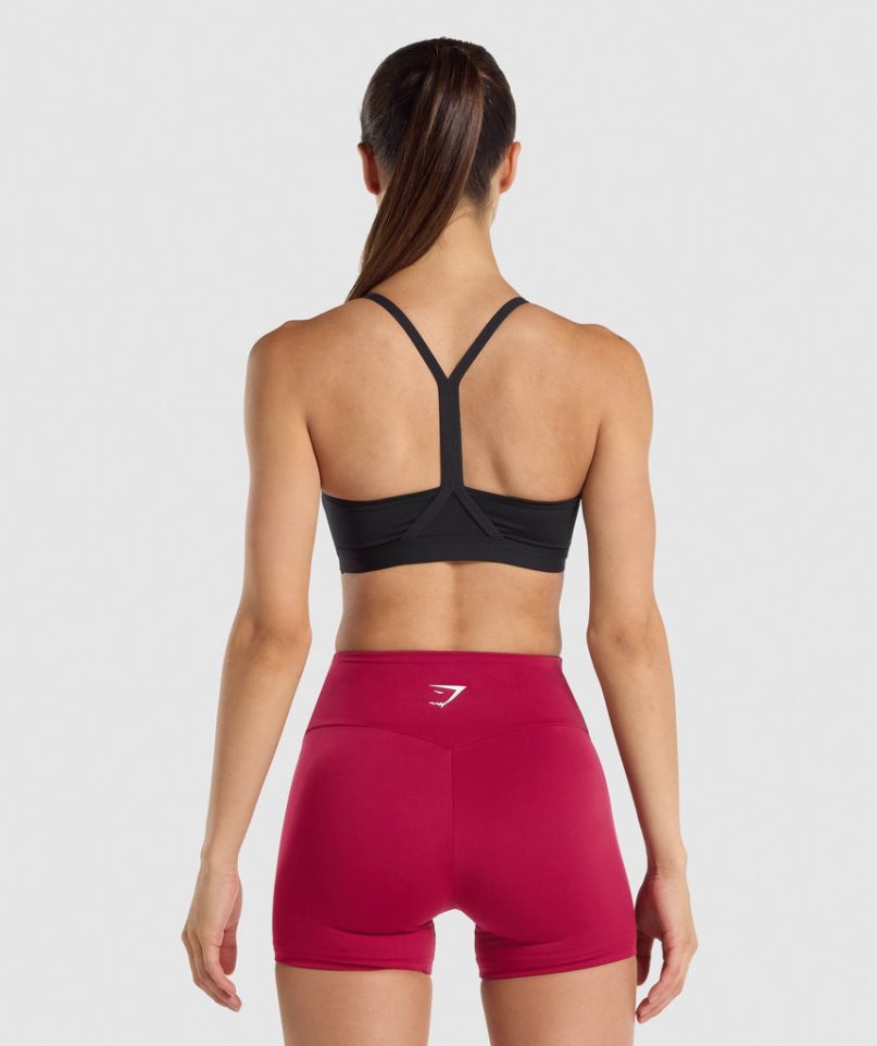 Sujetadores Deportivos Gymshark V Neck Mujer Negras | ES6719-AZ