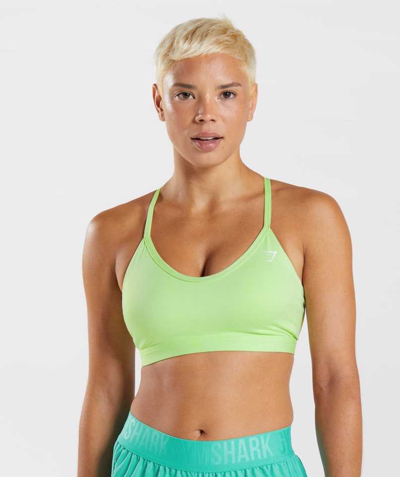 Sujetadores Deportivos Gymshark V Neck Mujer Verde | ES9530-KV