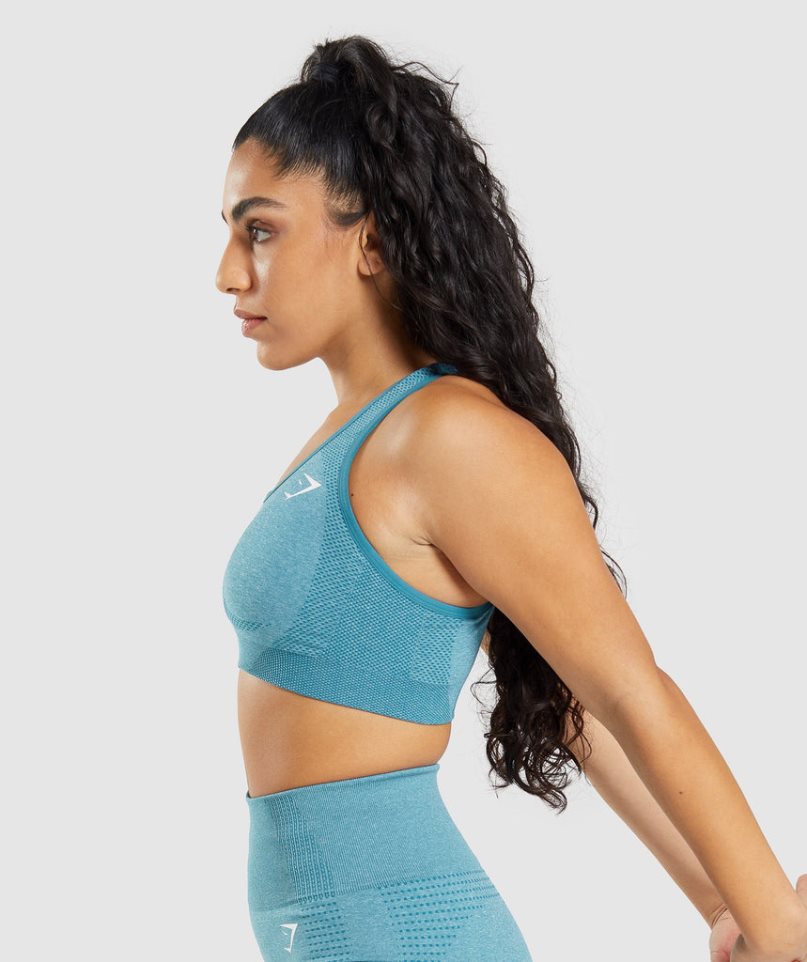 Sujetadores Deportivos Gymshark Vital Seamless 2.0 Mujer Turquesa | ES1083-XT